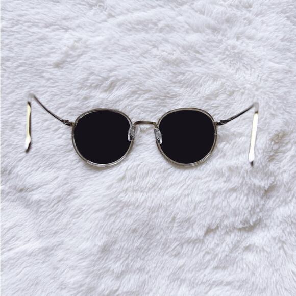 Dean Black w/ Silver Rims Round Sunglasses - Picture 9 of 13